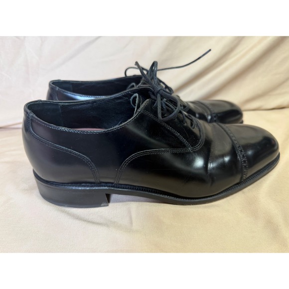Florsheim Mens Black Geniune Leather Cap Toe Oxford Dress Shoes Size 9 D